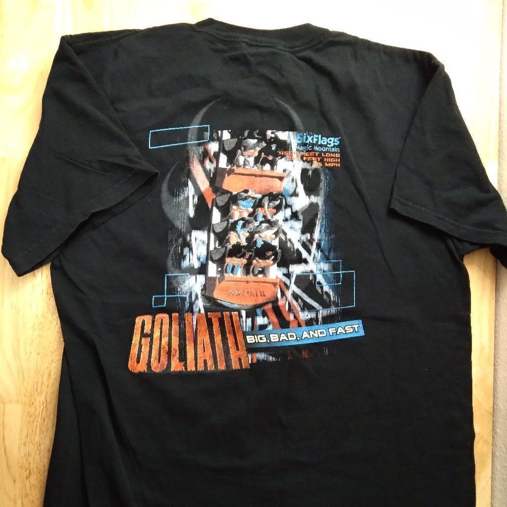 Vintage Six Flags Goliath Rollercoaster T-Shirt